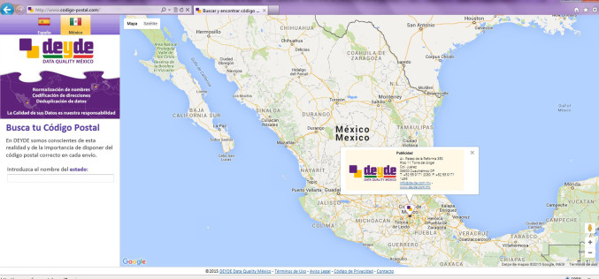 Deyde lanza web para búsqueda de códigos postales en México