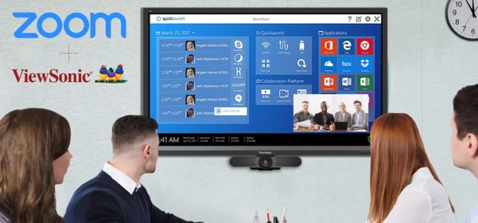 ViewSonic integra software Zoom para impulsar la colaboración en los espacios de trabajo