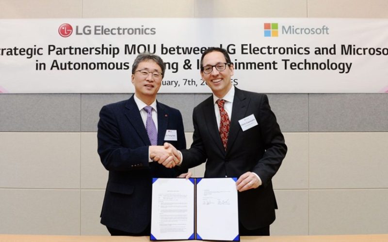 LG se asocia con Microsoft para acelerar la revolución automotriz
