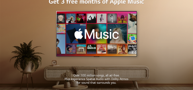 Televisores LG son los primeros en ofrecer una experiencia de audio inmersiva en Apple Music