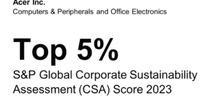 Acer, entre el 5% de las empresas con mejor puntuación de sostenibilidad corporativa