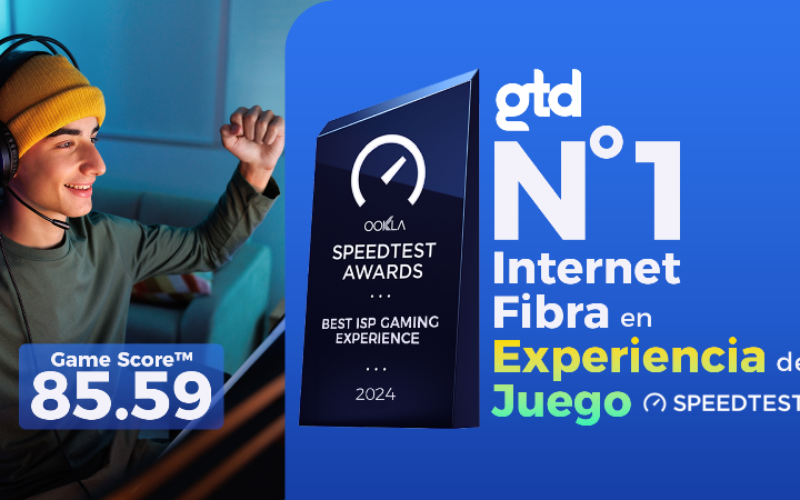 Gtd es reconocida como el mejor internet de Chile para jugar online