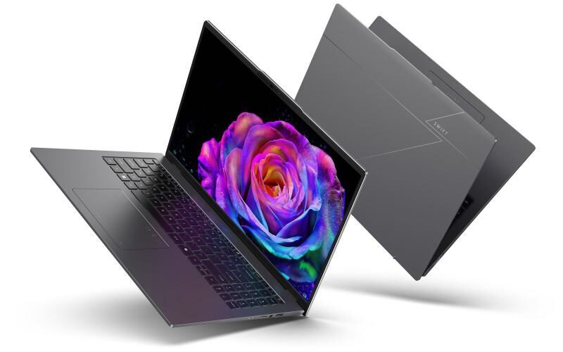 Las nuevas laptops Acer Swift Go y Aspire Vero 16 incorporan procesadores Intel Core Ultra Serie 200H y diseños sostenibles